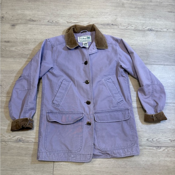 L.L. Bean Jackets & Blazers - Vintage LL Bean Outdoor Flannel Lined Chore Coat Light Purple XS